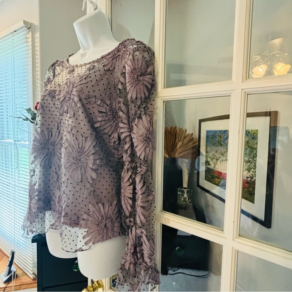 Anthropologie Eva Franco Lace Floral Blouse Small NWT - Picture 8 of 11